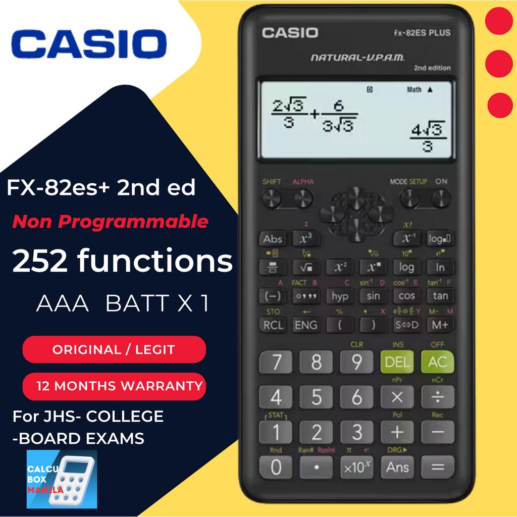 CASIO FX82ES PLUS 2ND EDITION SCIENTIFIC CALCULATOR ORIGINAL WITH 1