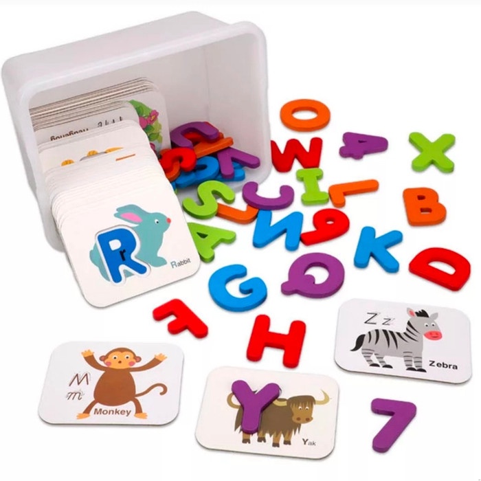 Educational Toys For Kids Flash CARD Numbers & Letters ALPHABET PAIRED ...