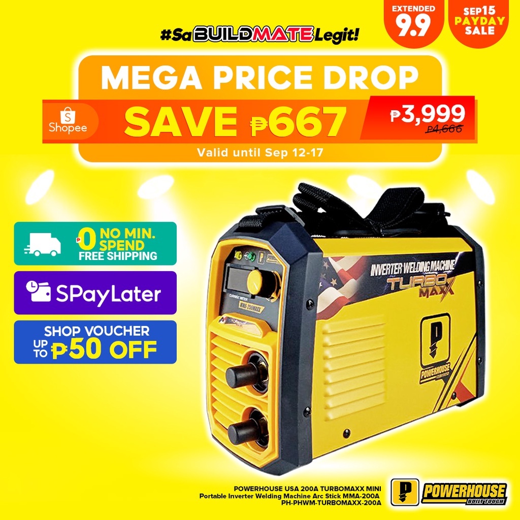 ingco welding machine ♚POWERHOUSE USA 200A TURBOMAXX MINI Portable