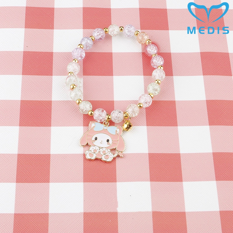 Sanrio Kuromi Bracelet Female Cinnamon Dog Super Fairy Sweet Crystal Couple Girlfriends ins Bell
