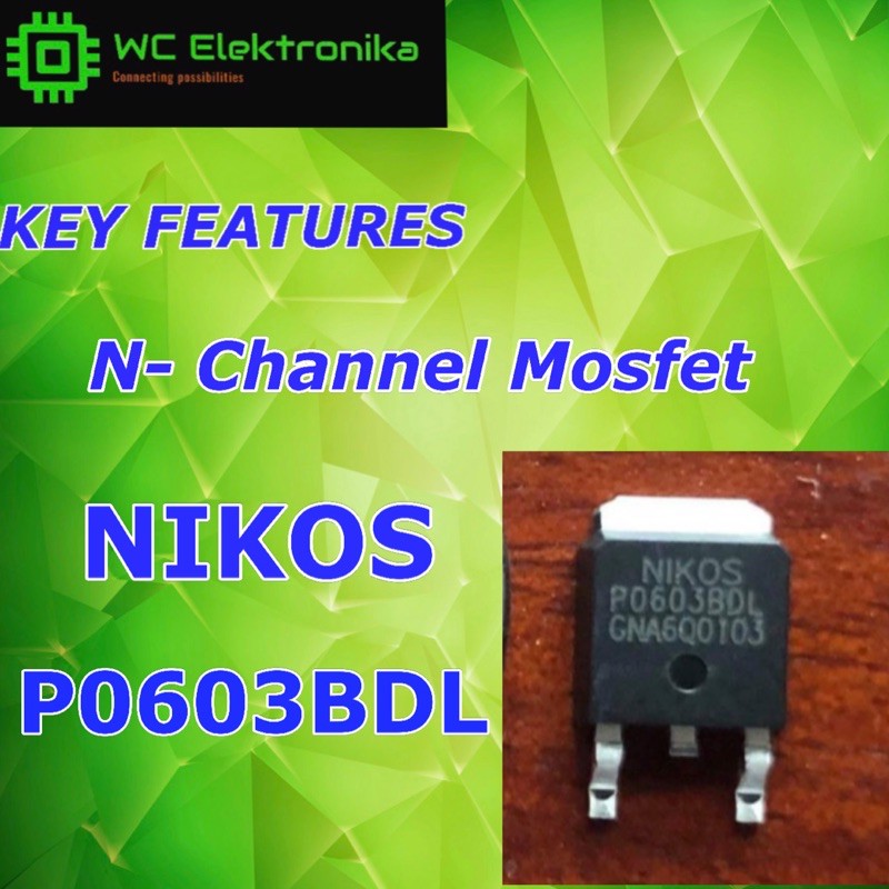 NIKOS P0603BDL N-CHANNEL MOSFET ORIGINAL | Shopee Philippines