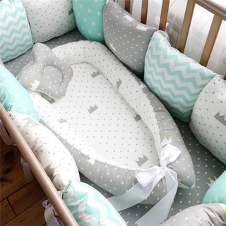 Baby Nest Bed Pillow Newborn Portable Crib Travel Bed Infant