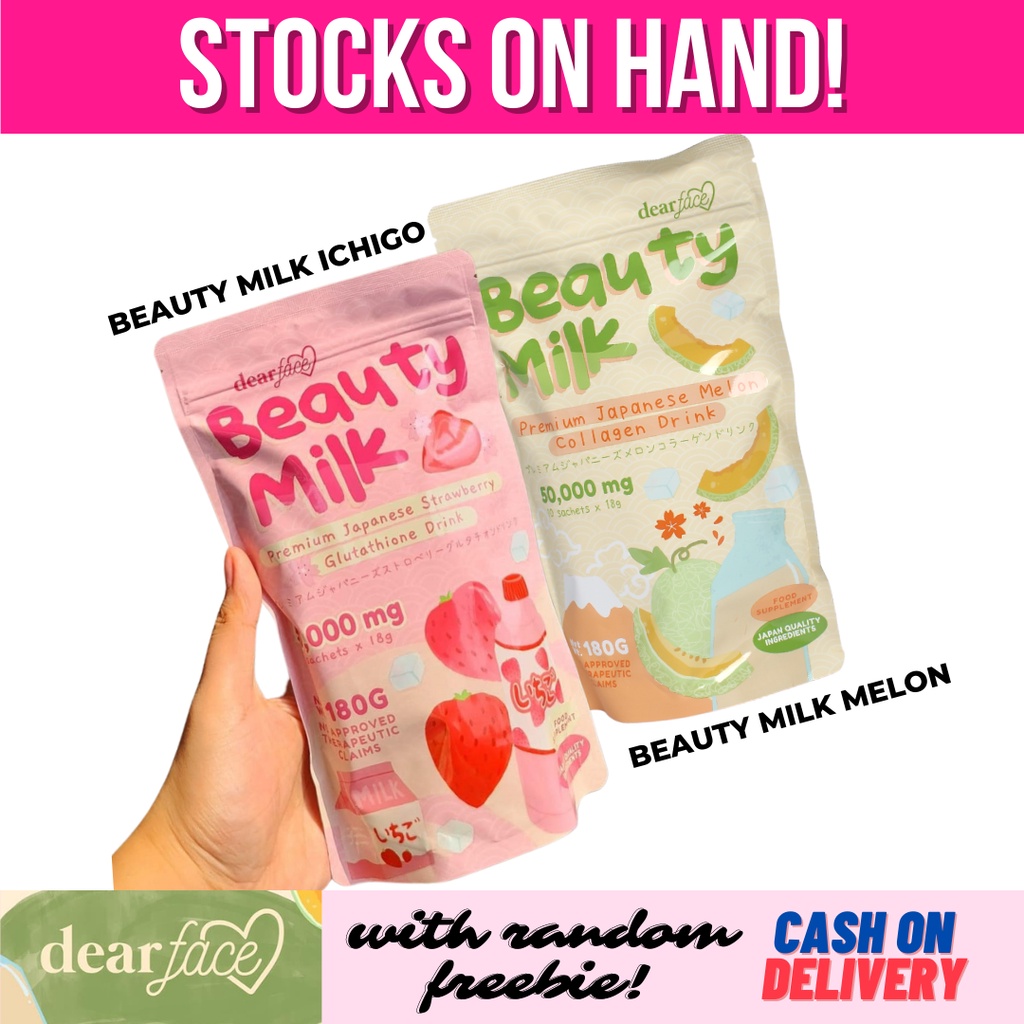 WITH FREEBIE! Dear Face Beauty Milk Collagen Drink in Melona