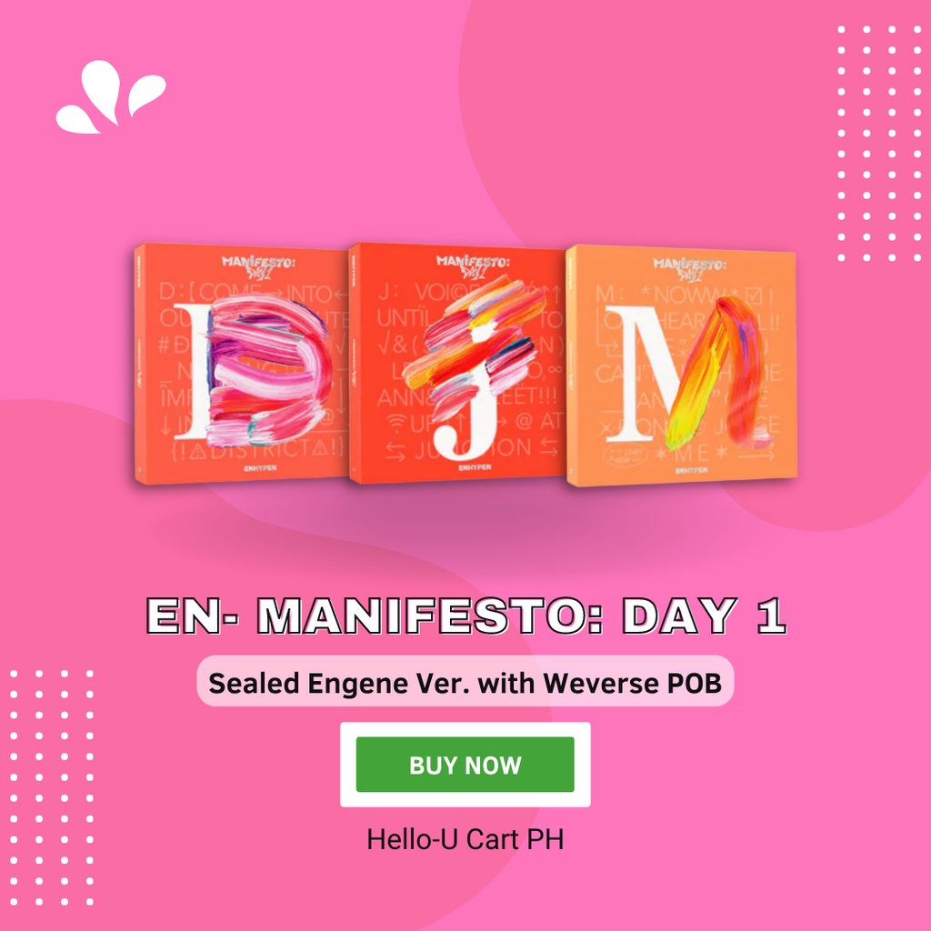 ENHYPEN MANIFESTO DAY 1 ALBUM AND ENGENE VER