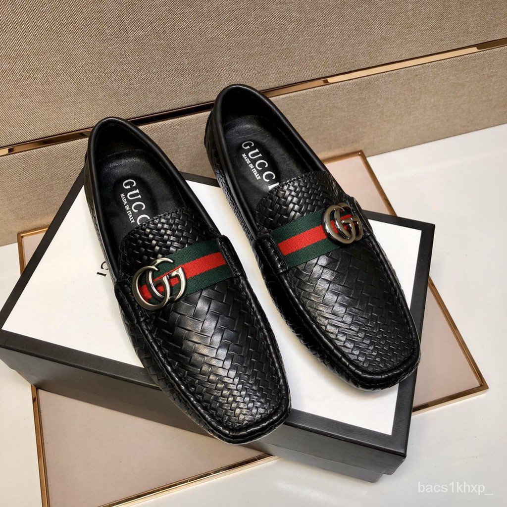insHigh Quality New Gucci men shoes fashion embossed breathable