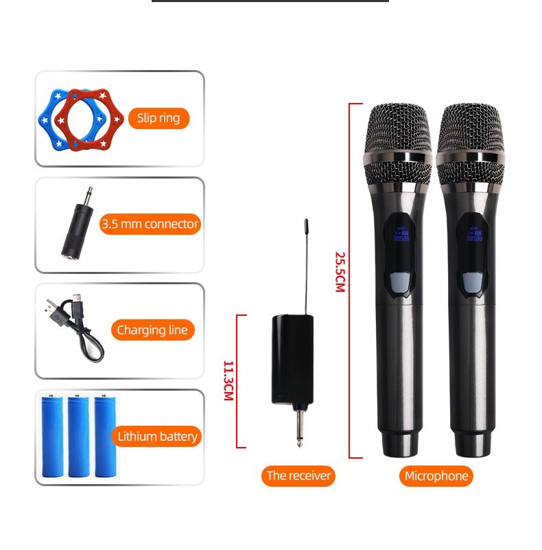 Rayhayes Microphone Rechargeable Wireless For Church Concert