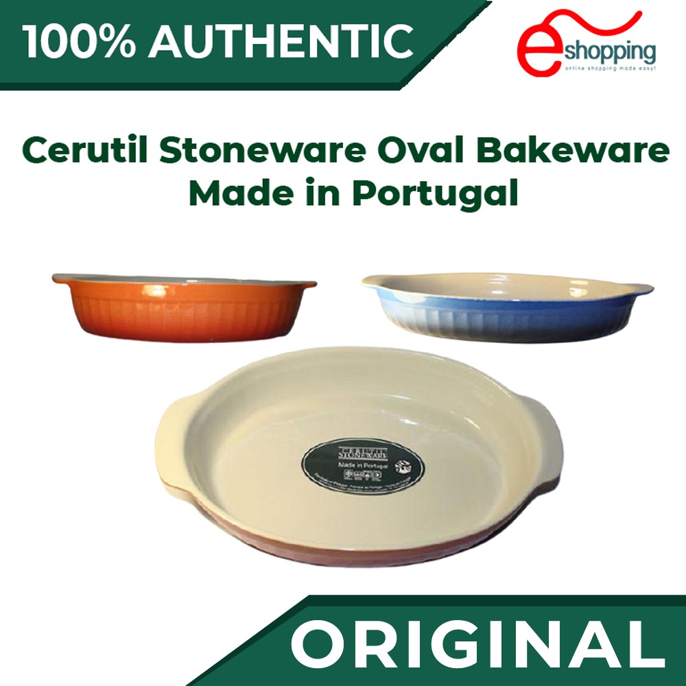 Cerutil Stoneware Oval Bakeware Made in Portugal Available color Red Orange Blue Shopee Philippines