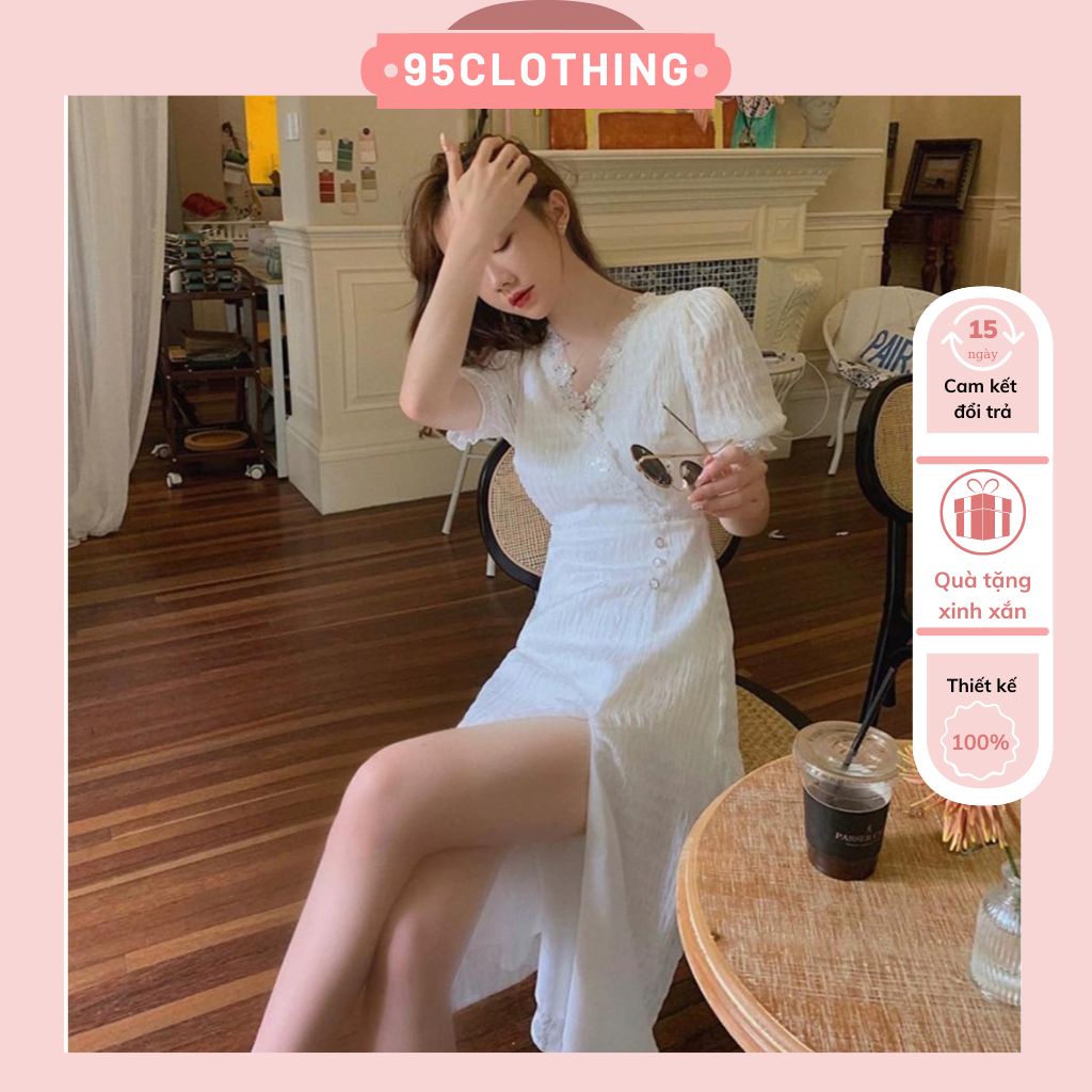 V-neck dress split flaps, luxury split flaps skirt | Shopee Philippines