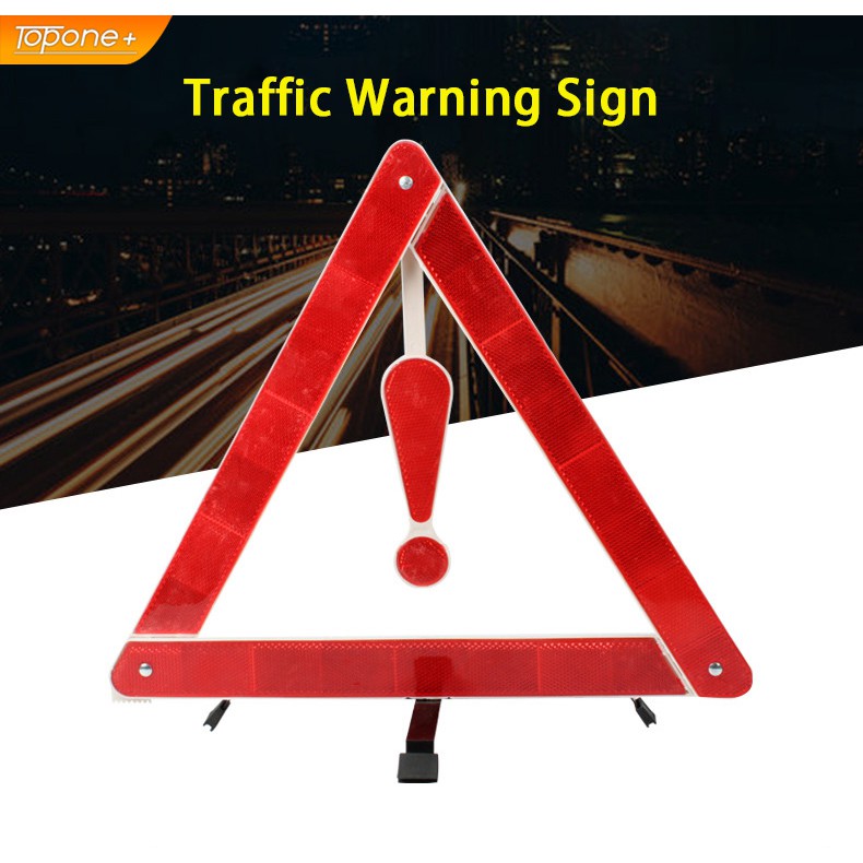 Red PVC Emergency Warning Sign Car Emergency Breakdown Warning Sign