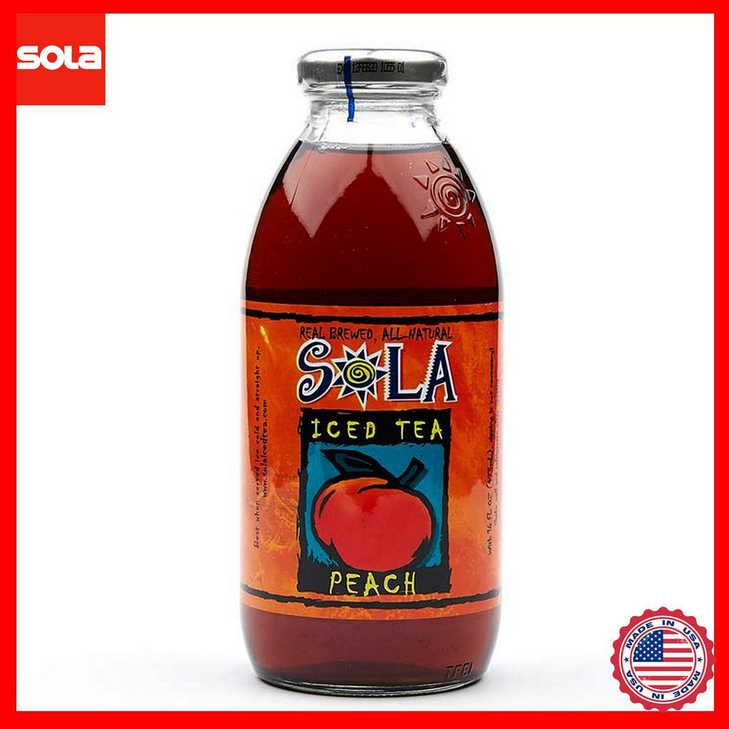 Sola Peach Iced Tea pack of 1x472mLWater, Sugar, Black Tea, Natural