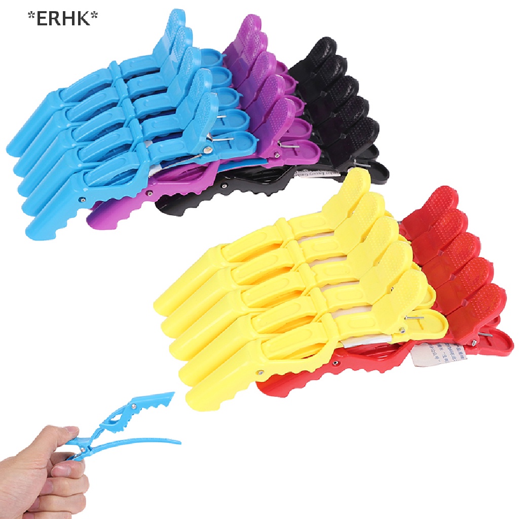 [[ERHK]] 5Pcs Hairdressing Salon Matte Sectioning Clamp Hair Clip