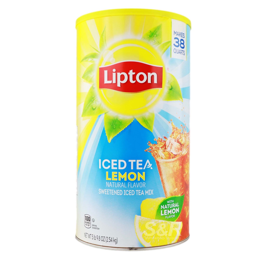 Lipton Iced Tea Lemon Natural Flavor Sweetened Iced Tea Mix 2.54 kg ...