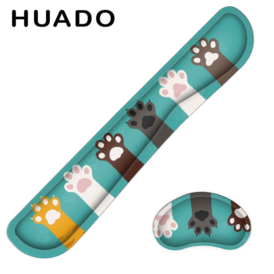 Cat's Paw Keyboard mat Comfortable Durable Memory Foam Set Nonslip ...