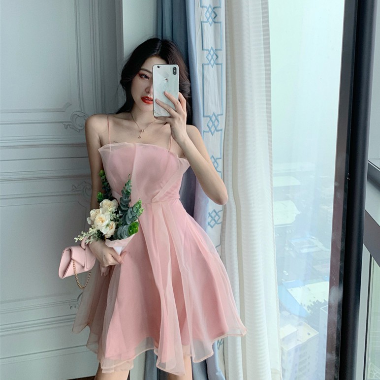 Korean hot sale pink dress