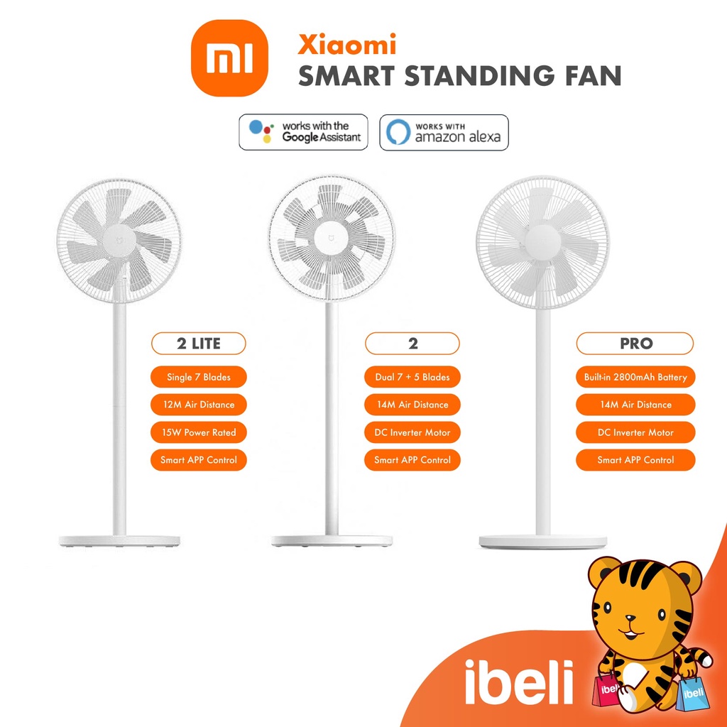 Smartmi Smart Stand Fan 2/2 Lite/2S/1X/3 Natural Wind English Set Smart Fan App Control Global