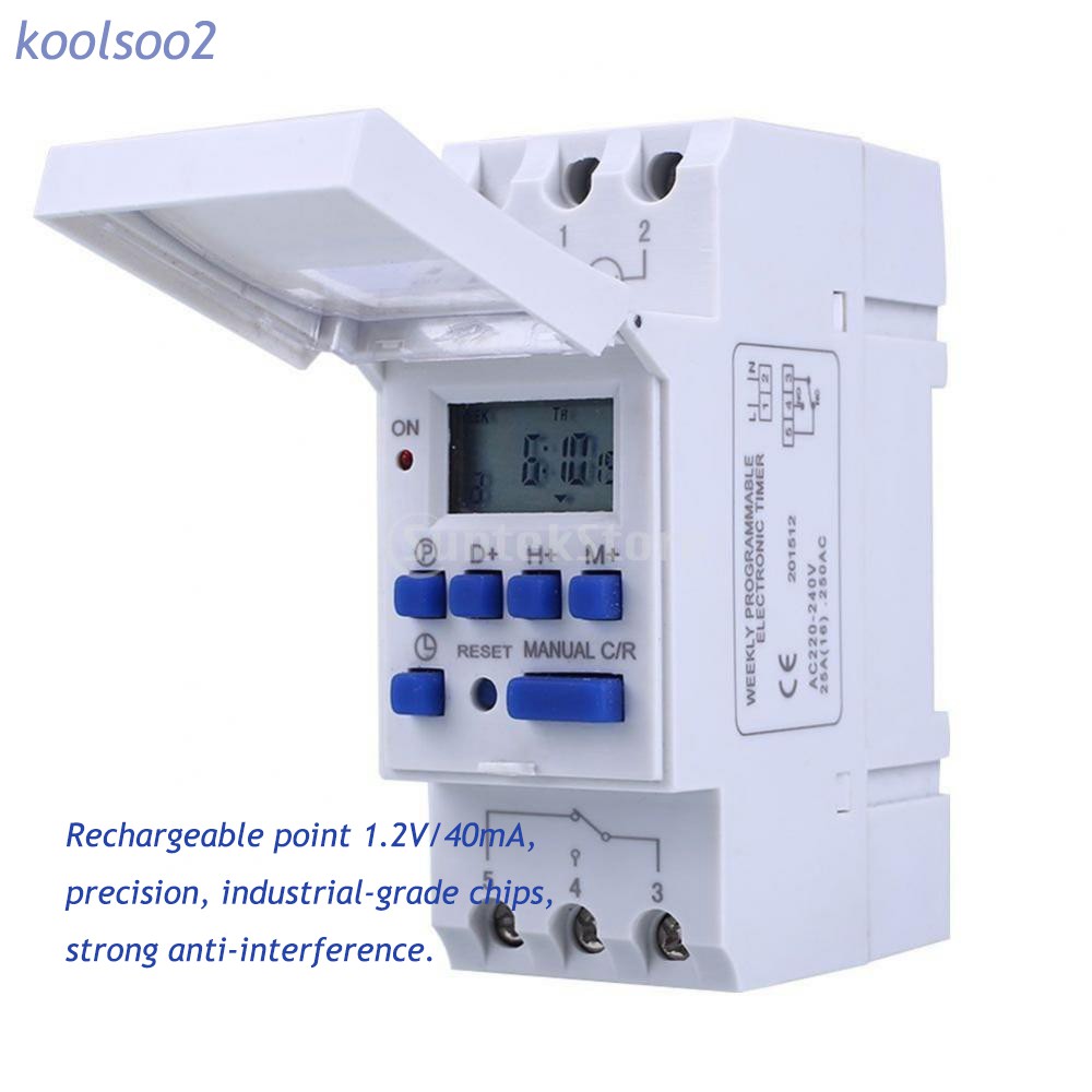 220V Din Rail Weekly Timer Switch Time Relay Switch | Shopee Philippines