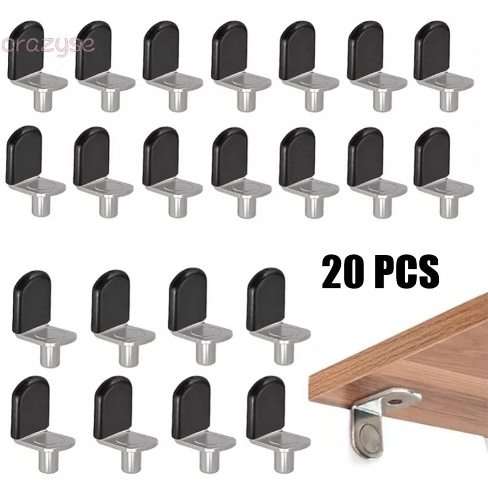 20pcs Shelf Support Studs Pegs Pins Plugs 6mm LShaped Bracket