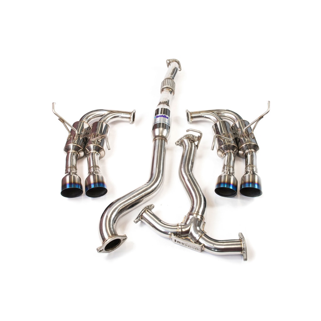 Invidia Gemini R400 Single Layer Cat Back Exhaust w/Titanium Burnt Tips ...