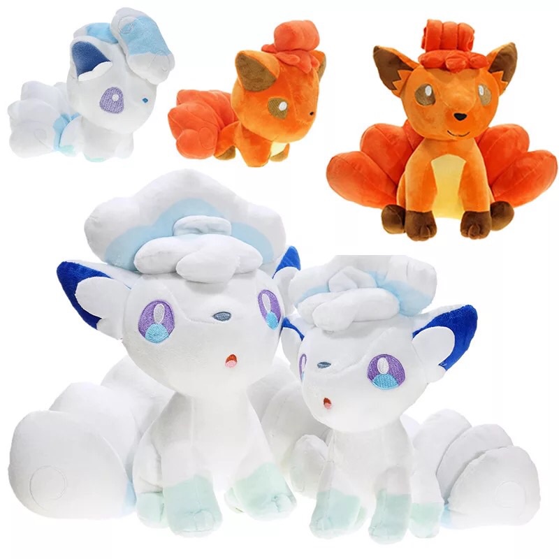 Big Size Pokemon Ice Vulpix Plush Doll 30cm Cute Alola Region Vulpix ...