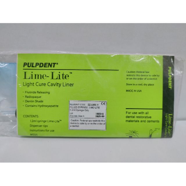 LimeLite Light Cured Cavity Liner (Pulpdent) Shopee Philippines