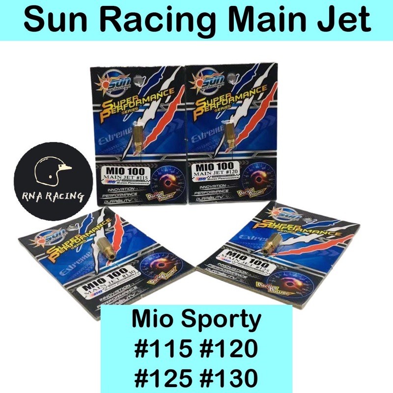 Main Jet Mio 100 Sporty #115 #120 #125 #130 Sun Racing | Shopee Philippines