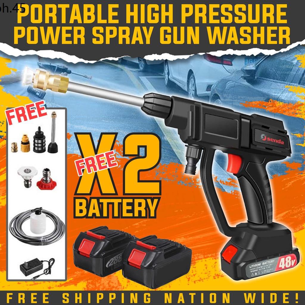 Portable Cordless High Pressure Power Spray Gun Washer Car Motor Wash