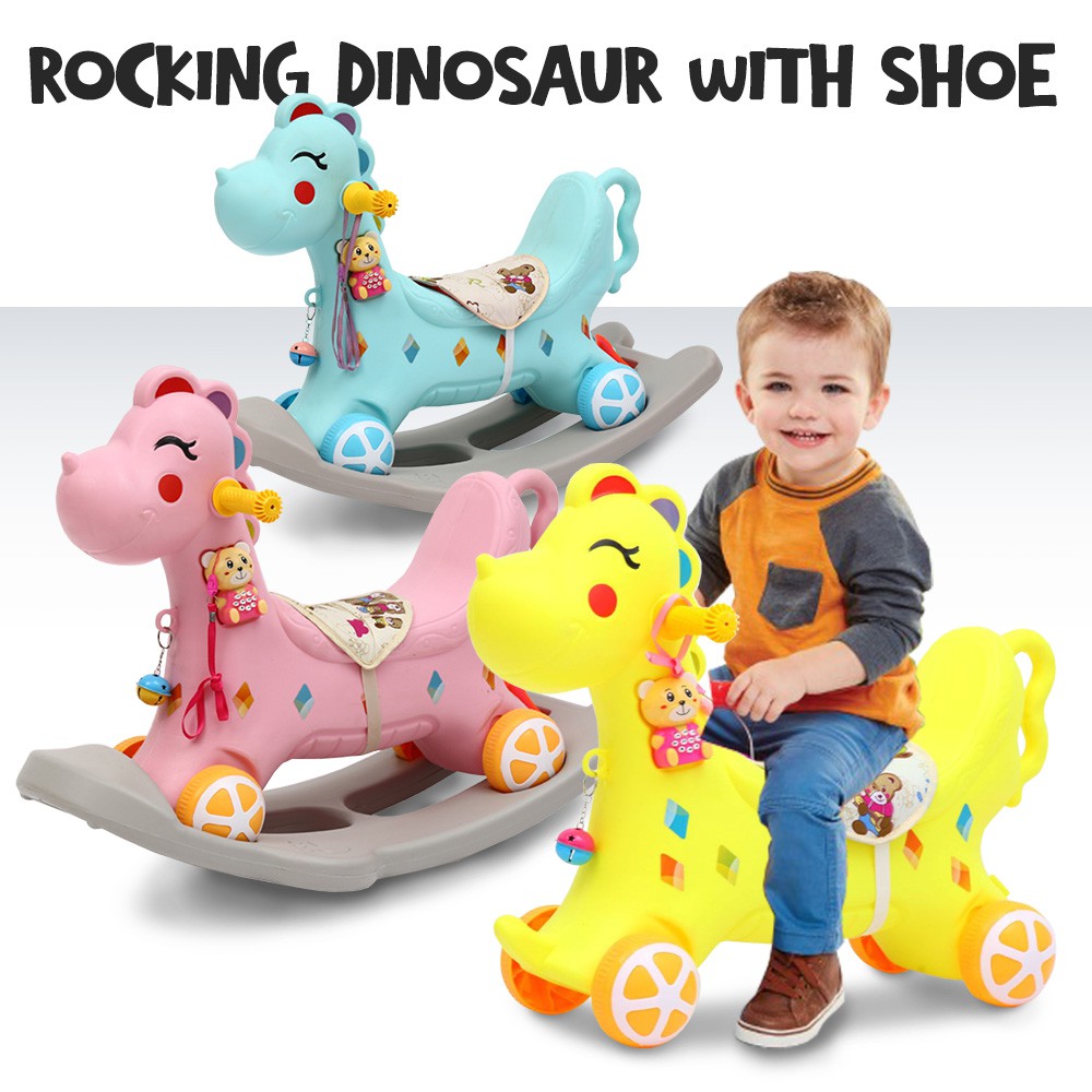 Cuteby ROCKING DINOSAUR WITH SHOE | Shopee Philippines