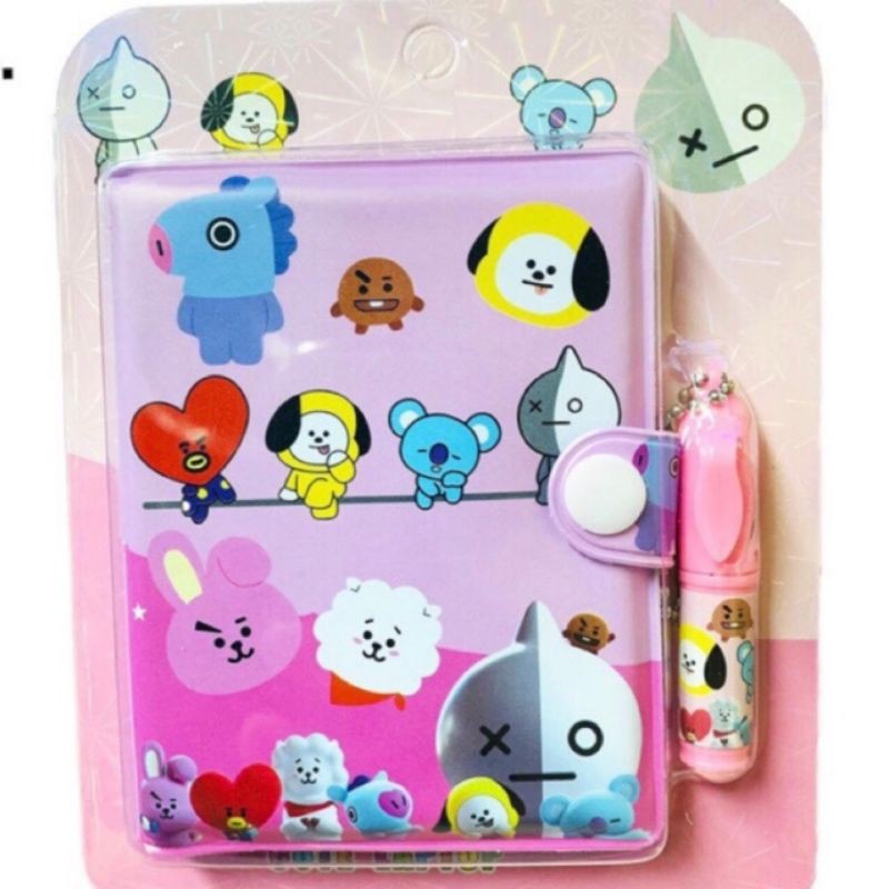 BTS Bt21 note book with ballpen | Shopee Philippines