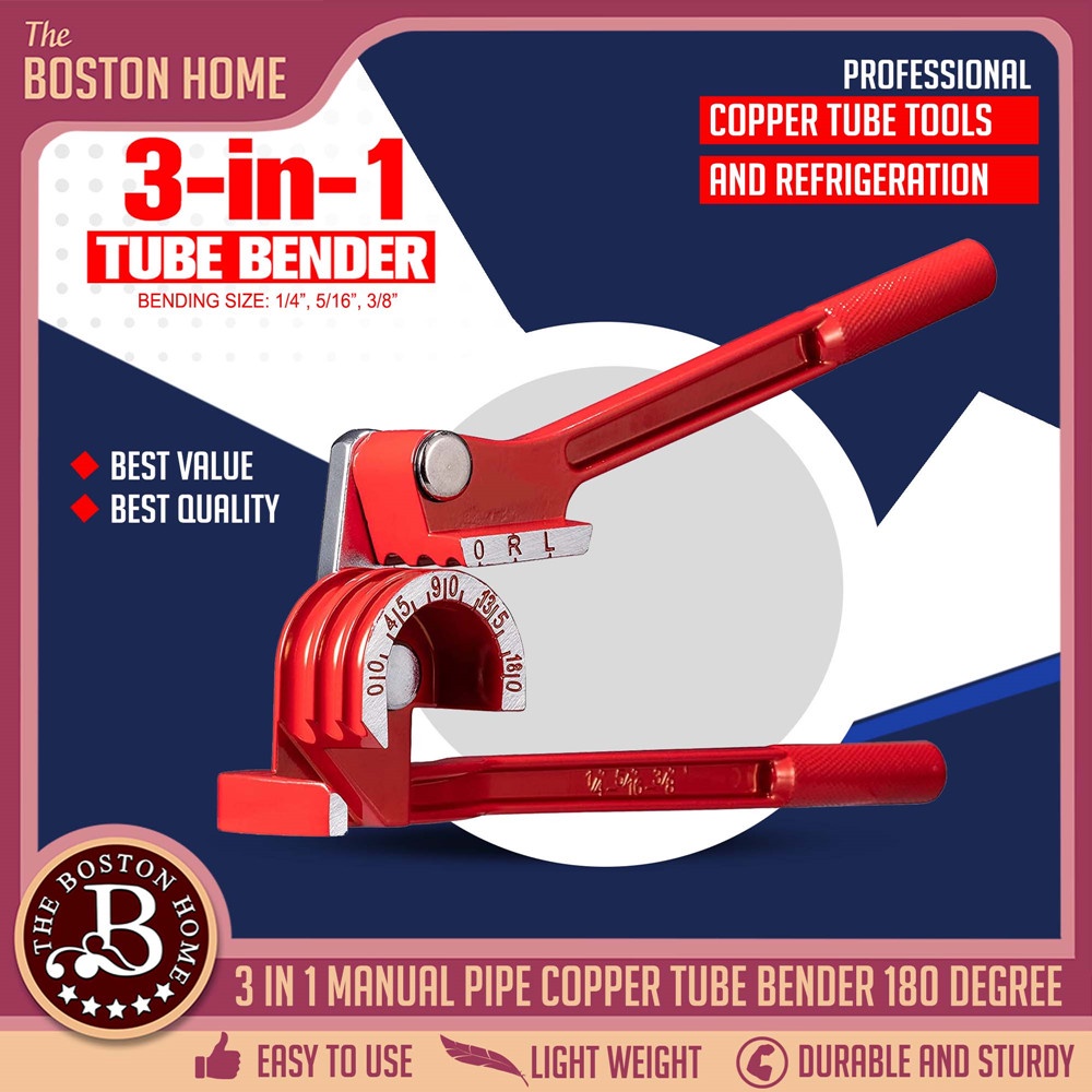 3 in 1 Copper Tube Bender For 1/4, 5/16, 3/8, Manual Tubing Bending