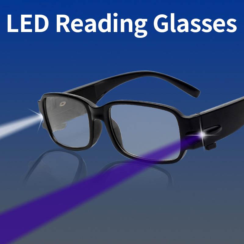 Unisex Rimmed Reading Eye Glasses Eyeglasses Spectacal With Led Light Diopter Magnifier Shopee