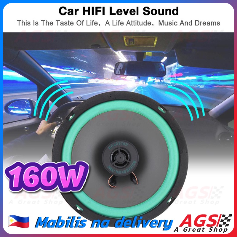 6.5" Car Speaker 2 Way Subwoofer Speaker Music Player HiFi Coaxial Full Range Speaker for