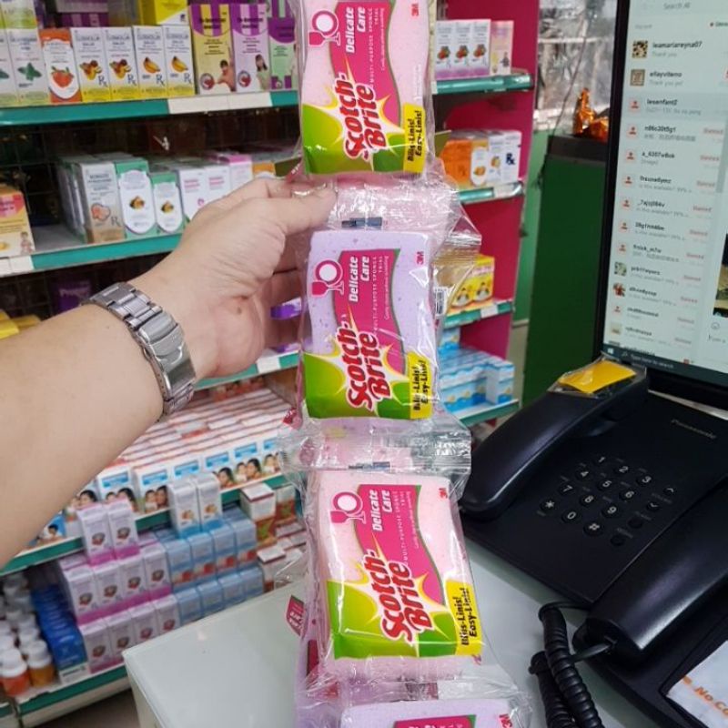 3M Scotch brite foam delicate care sponge Trial 1 piece 7cm x 10 cm ...
