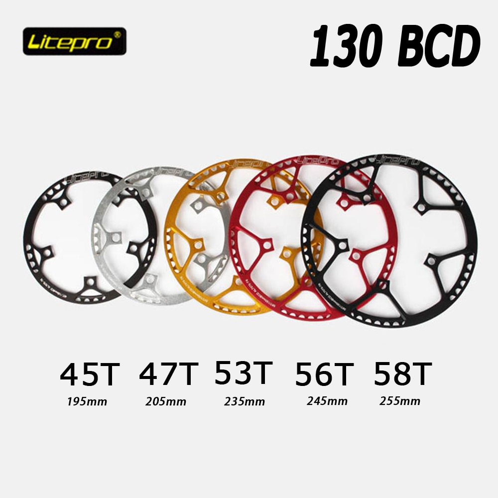 Fymlok Kettenblatt 130 BCD - 53T 56T 58T Aluminium Kettenblatt Für Fahrrad & Faltrad