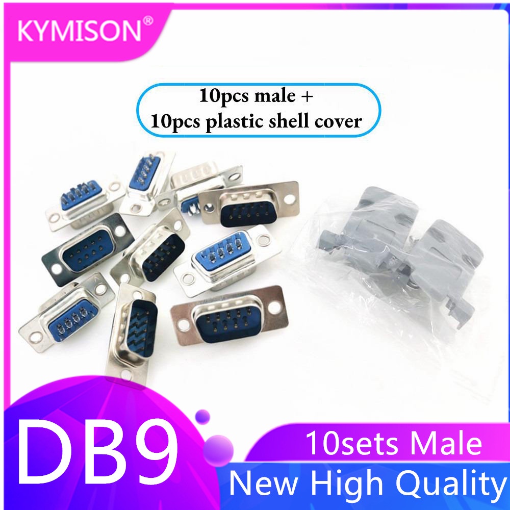 10 sets RS232 Parallel Serial Port DB9 2-Rows 9 Pin D Sub 10pcs Male ...
