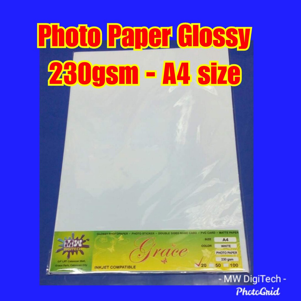 230gsm Glossy Photo Paper A4 20pcs Shopee Philippines