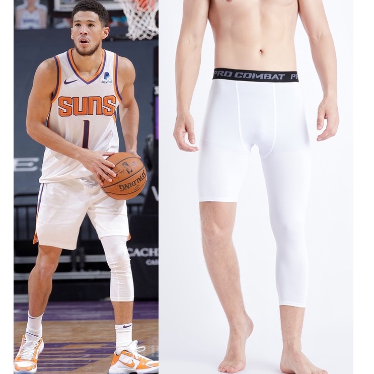 Mens Basketball Tight A Long A Short Capri Pants Gym Compression