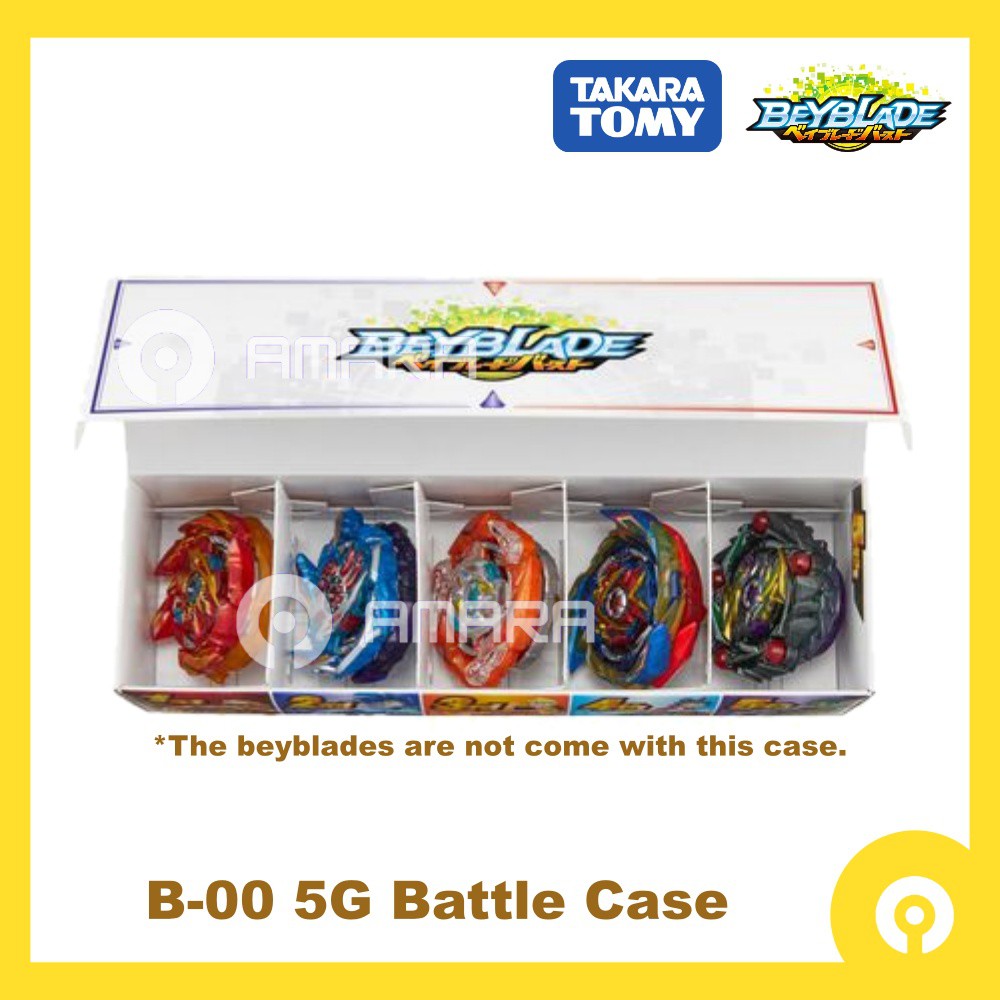 Takara Tomy Beyblade Burst 5 on 5 Bey Box 5G Battle Case Storage Mainan ...