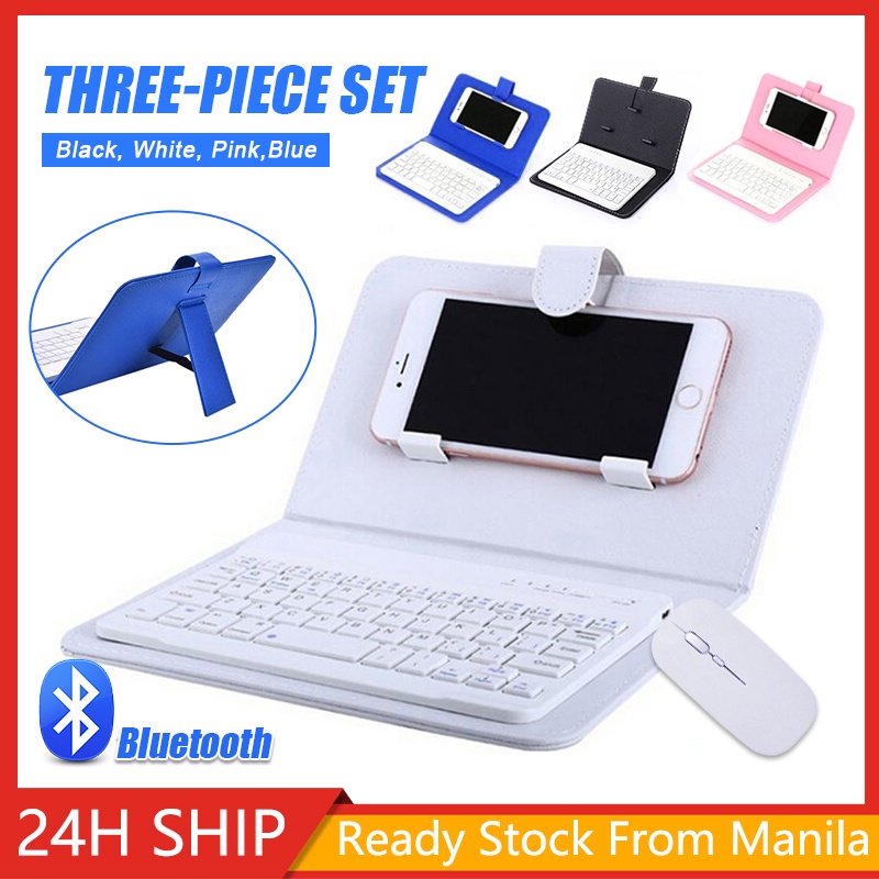 Wireless Bluetooth Keyboard Set ( Included Mouse + Combo Holster Case