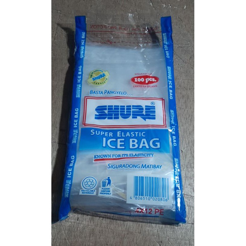 Shure Super Elastic Ice Bag 4x12 100pcs | Shopee Philippines