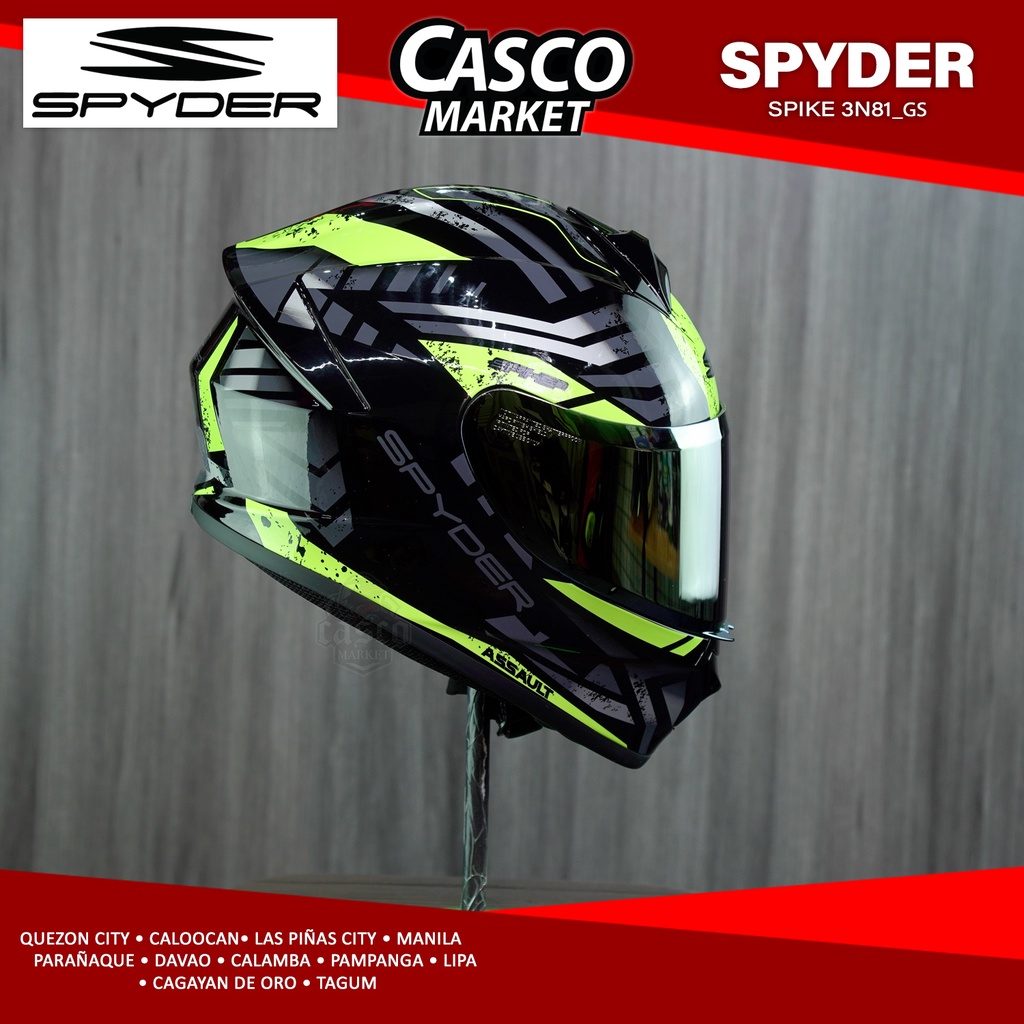 SPYDER SPIKE G ASSAULT FULL FACE SINGLE VISOR MOTORCYCLE HELMET