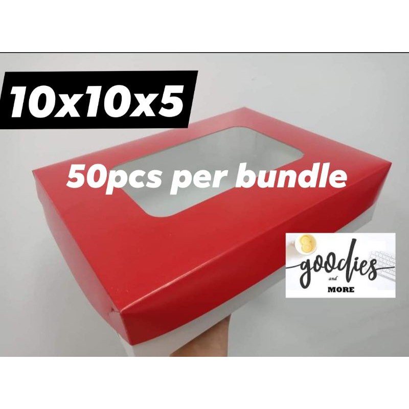 red cake box 10x10x5 (100 pcs) Shopee Philippines