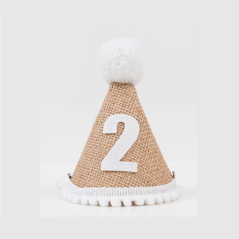 ins Burlap First Birthday Hat 1st Birthday Party Hat 1th 2th 3th Years ...