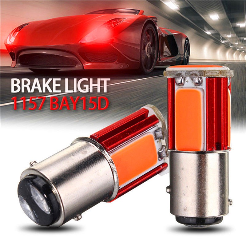 10 Pack 1157 BAY15D 9-SMD LED Red Stop/Tail Brake Light Bulbs – 12V DC