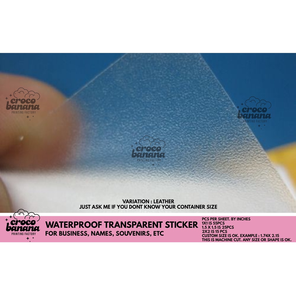 ultra clear customized transparent waterproof label for souvenirs or ...