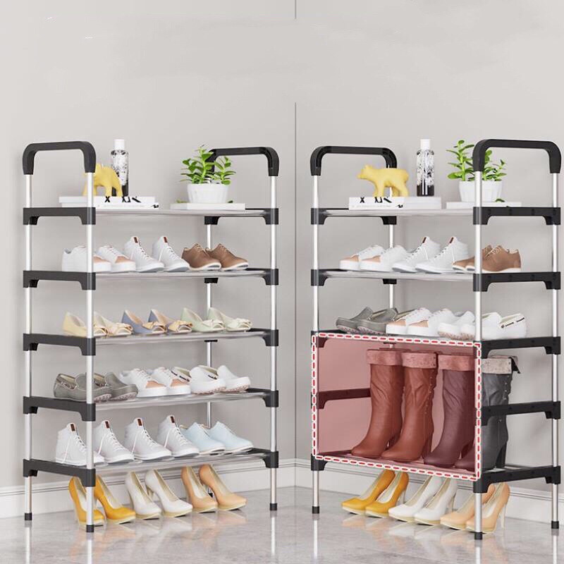 LIGHTING8-6 Layer shoe rack Tier Colored stainless steel Stackable ...