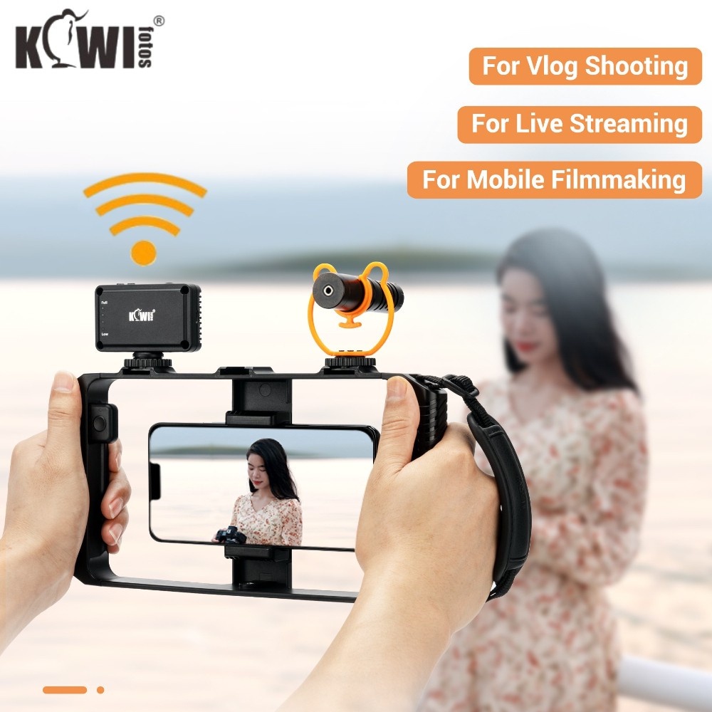 Kiwifotos Smartphone Video Rig Stabilizer Grip & Film Making Cage with ...