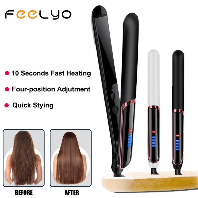 Feelyo Hair Straightener and Curler 2 in 1 Professional Flat Iron Hair