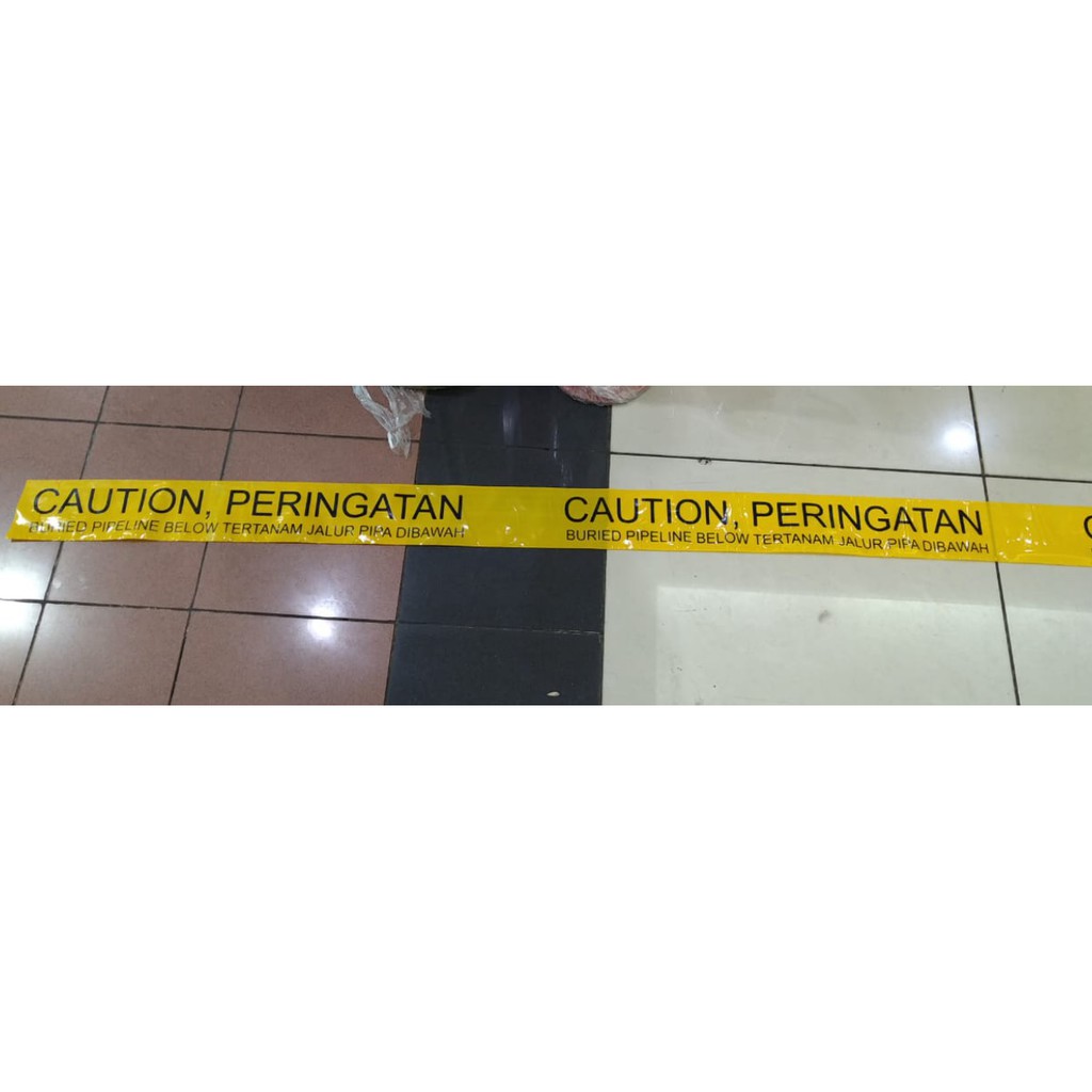 Warning tape pipe line under ground, pipe line warning Sign Shopee