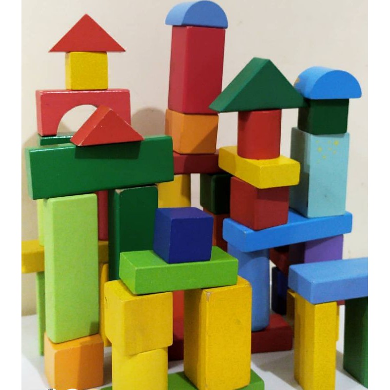 Wooden blocks (Color) | Shopee Philippines
