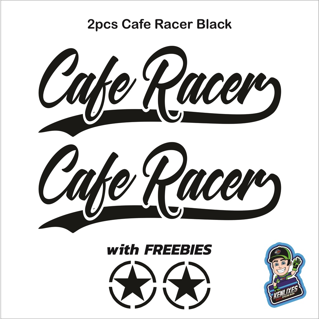 2pcs Cafe Racer Sticker Decals for Cafe Racer Motorcycle | Shopee ...